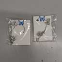 2Pcs Zircon Butterfly Ear Cuff Earrings for Women No Piercing Butterfly Ear Clip Wrap Around Fake Earrings Ear Wrap Crawler Rhinestone Jewelry (silver 1)