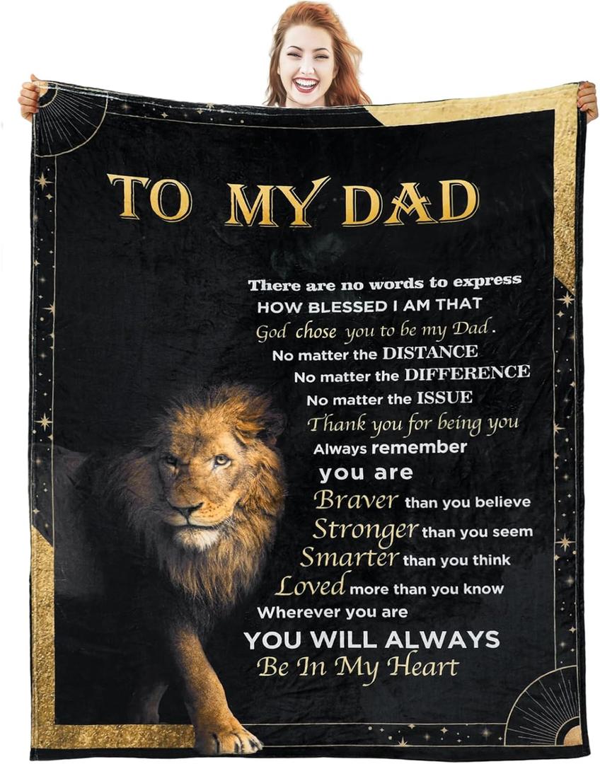 Gift for Dad Birthday Gift, Girl Dad Gifts for Fathers Day from Daughter, Fathers Birthday Gifts Ideas, Birthday Gift for Dad from Son, Dad Blanket from Daughter 50*70