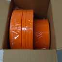PULOTE 100PCS Orange Plastic Plates - Premium Hard Orange Plates Disposable Include 50pcs 10.25 Inch Orange Dinner, 50pcs 7.5 Inch Orange Dessert/Salad,Ideal for Party