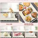 Food Warming Mat 24x16 Inches, Electric Warming Tray with 7 Temps, Foldable Food Warmer for Parties, Buffets, Family Gatherings, Holiday & Sabbath, Child Lock, Heating Mat for Food, Beige