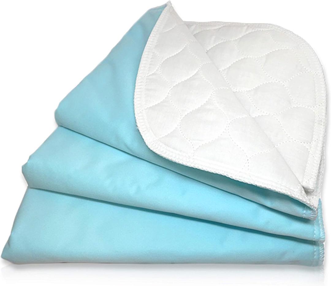 RMS Ultra Soft 4-Layer Washable and Reusable Incontinence Bed Pad - Waterproof Bed Pads, 18"X24" (3 Pack) (18 x 24 Inch)