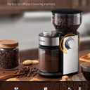 SHARDOR Burr Coffee Bean Grinder Electric, Adjustable Burr Mill with 16 Precise Grind Setting for 2-14 Cup, Silver