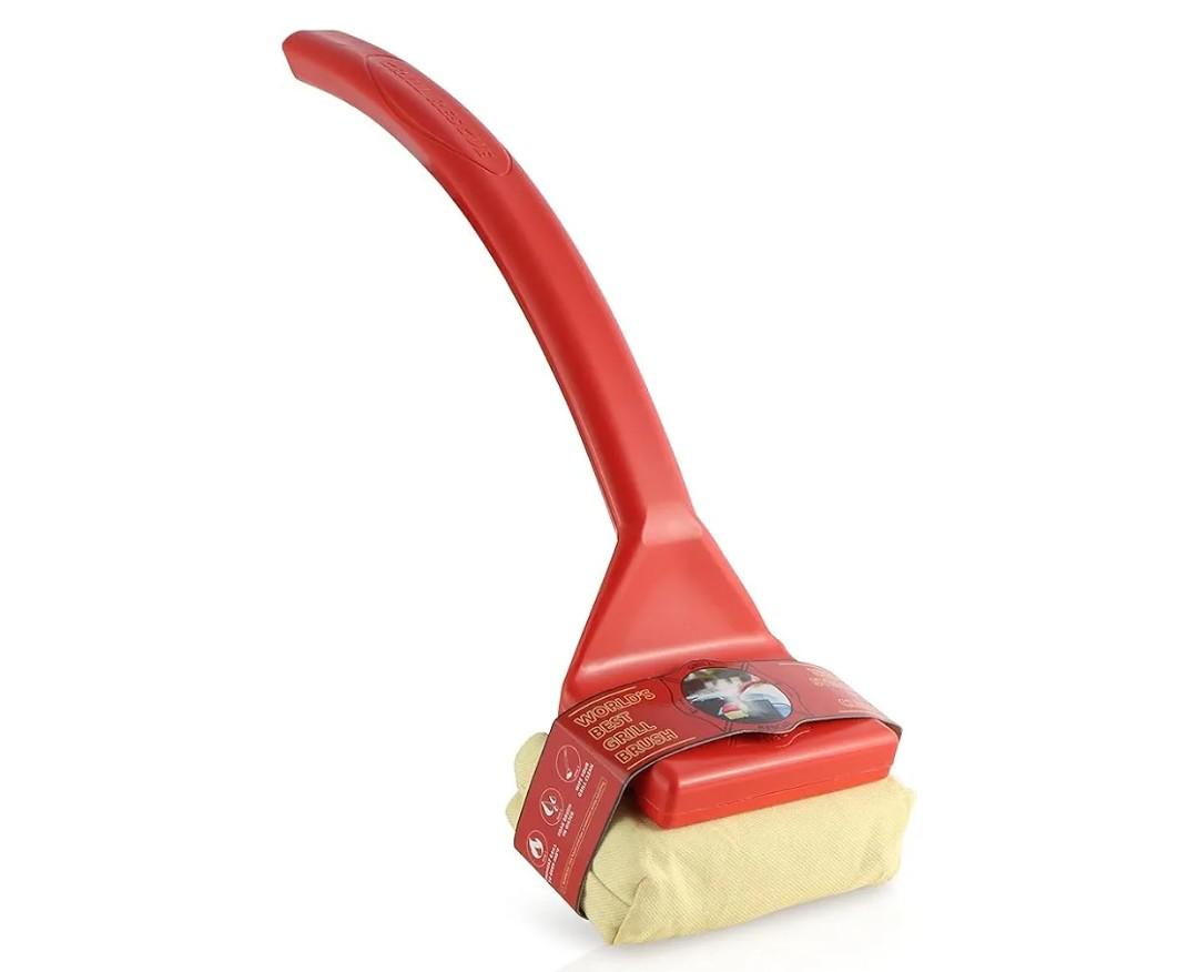 Grill Rescue BBQ Replaceable Scraper Cleaning Head, Bristle Free Grill Brush - Durable and Unique Scraper Tools for Cast Iron or Stainless-Steel Grates, Barbecue Cleaner (Non Scraper Brush)