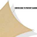 SUNNY GUARD Sun Shade Sail 10' x 13' Rectangle Sand UV Block Sunshade for Backyard Yard Deck Patio Garden Outdoor Activities and Facility