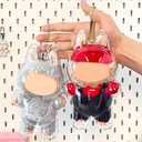 2 x Protective Case, High Clear Case Cover for 17cm Doll, Acrylic Display Box with Keychains (Doll Not Include) (Stand)