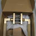 Asidrama 1 Pack Brushed Gold Privacy Door Handles, Door Lever with Door Knobs Indoor for Bedroom or Bathroom, Heavy Duty Door Handles Interior with Locks for Left Right Sided Doors