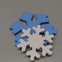 Bucherry 3 Pcs Winter Wooden Snowflake Decor Rustic Winter Snowflake Table Signs Wonderland Wood Blocks Farmhouse Christmas Tiered Tray Decorations for Xmas Table Shelf(Assorted Colors)