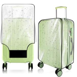 KSSZZCO Thicken Clear Luggage Cover Protector, 20" PVC Luggage Covers for Suitcase Waterproof Dustproof Anti-scratch Travel Suitcase Covers Case for Wheeled Luggage, Set of 2