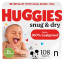 Huggies Size n Diapers, Snug & Dry Newborn Diapers, Size n (1-10 lbs), 108 Count