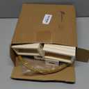 24 Pcs Metal Floral Hoop Centerpiece with Stand for Tables - Includes Gold Wreath Rings and Wooden Stands for DIY Wedding Baby Shower Communion Baptism Birthday Party Decoration (10 Inches)