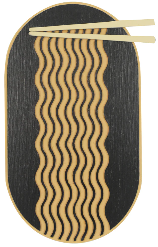 8x14 Noodles & Chopstick Wood Wall Art