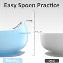 Stainless Steel Baby Bowls with Suction, 2-in-1 SUS304 Toddlers Bowl & Removable Silicone Suction Kids Bowl, Anti Scald Non Toxic Snack Container for Baby Food Feeding, 4 Colors Set (Tropical Sparks)