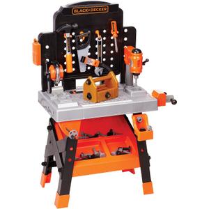 JAKKS Pacific Black+Decker Kids Workbench - Power Tools Workshop - Build Your Own Toy Tool Box 75 Realistic Toy Tools and Accessories