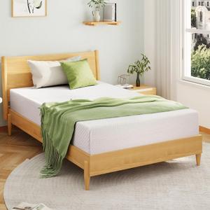 EGOHOME Full Size Memory Foam Mattress, 10 Inch Bed Mattress in a Box with Cooling Green Tea Gel, Relieve Pressure with Medium Firm Support, CertiPUR-US Certified, 75''L x 54''W, White