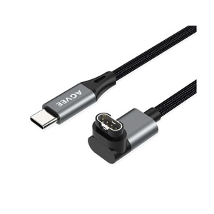 AGVEE 2 Pack 3.3ft Charger Cable for Garmin Watch, LShape Braided Charging Cord for Fenix, Forerunner, Vivoactive, Instinct, Venu, Tactix, Approach, D2, Quatix Series, Dark Gray