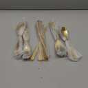 PHILIPALA 40 Piece Gold Silverware Set, Stainless Steel Flatware Set for 8 Food Grade Cutlery Utensil Set Include Knife Fork Spoon Mirror Polished Dishwasher Safe