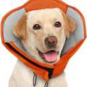 AOFITEE Dog Cone- Adjustable Extra Large Cone for Dogs After Surgery, Breathable Soft Cone Dog Collar to Prevent Licking Wounds, Pet Elizabethan Collar for Large Dogs, Orange L