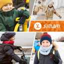 SIMARI Kids Winter Gloves Touchscreen Warm Thermal Water-Resistant for Boy Girl Running Cycling Snow Skiing in Cold Weather (Small(4-6 years), Black Iris)