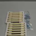 Set of 12 -Sleek 5" Center to Center Brushed Brass Cabinet Handles - Modern and Minimalist Hardware for Stylish Home Enhancement