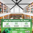 HVLS Large 108 Inch Industrial Ceiling Fan, Big Assed Commercial Ceiling Fan With Remote, Adjustable Height, 8 Blade DC Motor, Ceiling Fan Without Light, Garage Fan For Shop, Porch, Patio, Warehouse