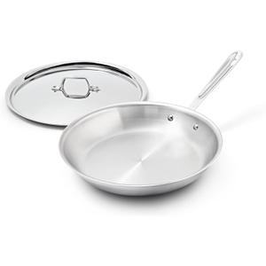 All-Clad D3® Stainless Steel 12" Fry Pan with Lid, Made in the USA
The Original Bonded Professional Cookware, Omelets Pan, Induction Compatible, Oven Safe up to 600F
