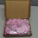 WILLBOND 36 Pcs 3 Size Christmas Poinsettia Christmas Tree Flowers Glitter Faux Flowers Decoration Artificial Poinsettia Ornaments for New Year Home Outdoor Decoration(3/4/ 6 Inch,Pink)