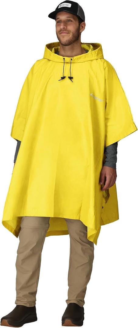 FROGG TOGGS Ultra-lite2 Waterproof, Breathable Rain Poncho, Adult and Youth Sizes (Yellow)