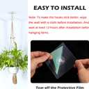 Adhesive Ceiling Hooks 4 Pack, Hold 25lbs, Extra Heavy Duty for Hanging Plants, Adhesive Stick On Outdoor Ceiling Hanger, No Drill & No Screw Stainless Steel Sticky Eyes Hooks