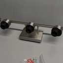 Brushed Nickel Bathroom Light Fixtures with Milk Glass Shades, Eye-Friendly 3 Light Vanity Lights for Bathroom, Vanity Lights with E26 Socket (Bulbs Not Included), for Mirror, Bedroom, Hallway