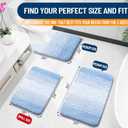 OLANLY Bathroom Rugs Mat 36x24, Extra Soft Absorbent Microfiber Bath Rugs, Rubber Backing, Quick Dry, Machine Washable Bath Mats for Bathroom Floor, Tub and Shower, Home Decor Accessories, Light Blue