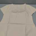Falechay Women's Blouses Summer Short Sleeve Boho Tops V Neck Pleated Casual Flowy Loose Fit Cute Basic Tunic, Medium