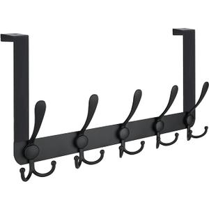 Ticonn Over The Door Coat Rack, Black