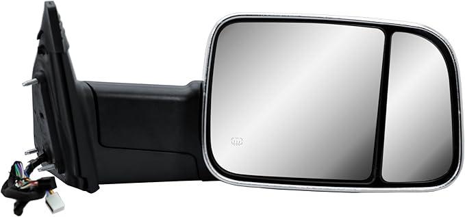 Passenger Right Side Door Towing Mirror Black Back Cover Power and Heated Glass with Turn Signal Light and Puddle Light Manual Folding and Temperature Sensor For Ram 1500 2500 3500 2009-2018 Passenger Right Side Door Towing Mirror Black Back Cover Power and Heated Glass with Turn Signal Light and Puddle Light Manual Folding and Temperature Sensor For Ram 1500 2500 3500 2009-2018