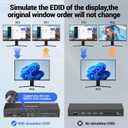 8 Port KVM Switch Displayport 4K@60Hz EDID Simulation, USB 3.0 DP KVM Switch for 8 Computers Share 1 Monitor and 4 USB Devices, KVM Switches with Audio RS232 Wired Remote 12V Power and 8 USB Cable