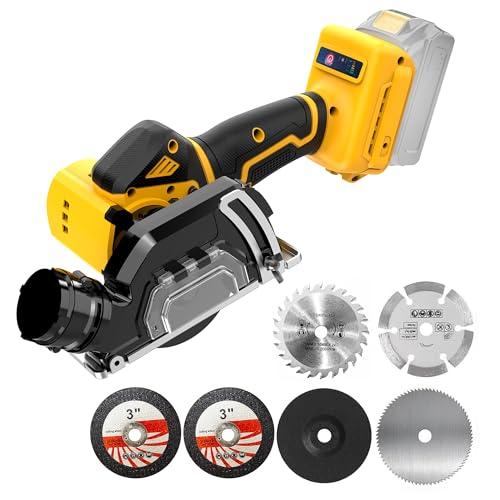 3" Mini Circular Saw Compatible With DeWalt 20V MAX Battery(NO Battery) Cordless Cut Off Tool with Brushless Motor,3" Blades,19500RPM,Removable Dust Cover for Metal/Wood/Tile/Plastic