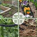 Flat Soaker Hose 100ft, Garden Hose with Heavy Duty Double Layer Design, Drip Irrigation Hose Saves 80% Water, Leak Proof Sprinkler Hose for Garden, Lawn, Vegetable plot (50ft x 2)