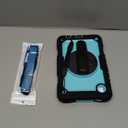 SEYMAC stock Case for Samsung Galaxy Tab A11 8.7'', Full-Body Drop Protection Case with Screen Protector Pencil Holder [360° Rotating Hand Strap] &Stand, SkyBlue+Black