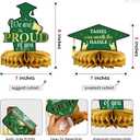 KatchOn, Green, Black and Gold Graduation Centerpieces 2026 - Pack of 12 | Graduation Centerpieces For Tables Graduation Decorations 2026 | Black and Gold 2026 Graduation Decorations