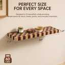 Floating Shelves for Wall, 24 Inch Solid Wood Checkered Wall Shelves, 24inch, 2Packs