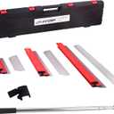 BHTOP Drywall Tools Skimming Blade with Extension Handle - 12", 20" & 32" Blades with 2 Pack 0.3 mm Blades, Construction Tools End Caps, Wall-Board with Outer Box in Red