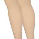 Medical Compression Stockings, 20-30 mmHg Support, Women & Men Thigh Length Hose, Open Toe, Beige, Medium