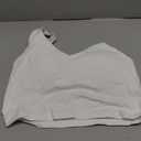 THE GYM PEOPLE Womens' Sports Bra Longline Wirefree Padded with Medium Support (White)