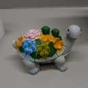 Turtle Garden Outdoor Statues Solar Light Decor for Outside-Fall Yard Decorations with Succulent and 5 LED Lights.Unique Halloween Housewarming Gifts for Women Mom and Grandma.