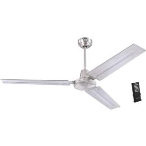 Westinghouse 7238100 Jax, Modern Industrial Style Ceiling Fan with Remote Control, 56 Inch, Brushed Nickel Finish