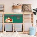 Christmas Ornament Storage Box 96 Bits - 3 Inch Adjustable Dividers Christmas Storage Containers with Lids Ornament Organizer Side Open Christmas Decoration Storage with Removable Drawer Trays (Green)