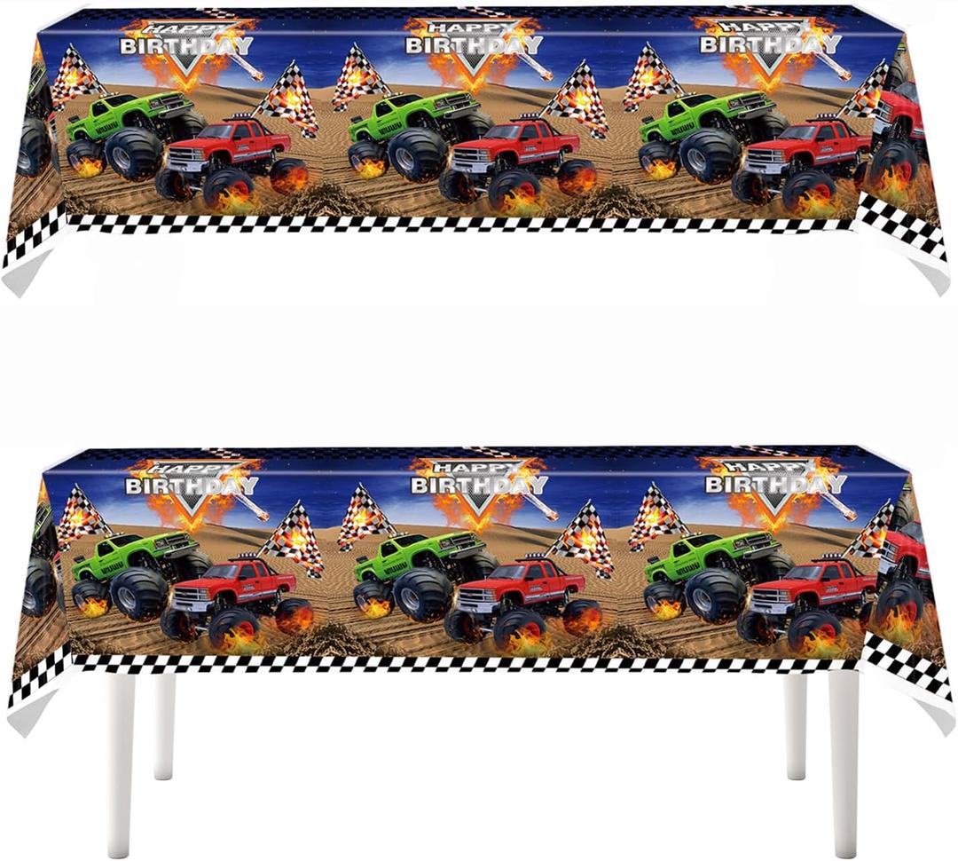12 x Birthday Party Theme Decorations Includes Tablecloth for Themed Birthday Party Decoration (Blue and Brown)