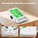 Blood Pressure Monitor for Home Use, Rechargeable Automatic Digital BP Machine with 2 Cuffs (9-17'' & 13-21''), Adjustable Upper-Arm Blood Pressure Cuff, Large LCD Backlit Display, 2x199 Sets Memory