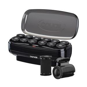 Conair Hot Rollers for Long, Medium & Short Hair, 12 Jumbo 1 ½" Heated Hair Rollers with Clips, Hot Curlers for Women, Volume & Curls,  Exclusive, Black