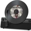 Vertical Automatic Record Player Bluetooth, MYKESONIC Belt Drive Vinyl Turntable, Magnetic AT-3600L Cartridge, Bluetooth in & Out, Hi-Fi Stereo Speakers, Aux in Headphone, RCA Out, Anti-Resonance