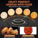Baker's Friend Electric Arepas Maker with Browning Control, Mini Pancakes Maker, Pancake Maker Pan, Tostiarepa, Makes Arepas, Corn Patties, Mini Pancakes, Breakfast Sandwiches, Fried Eggs, Graphite
